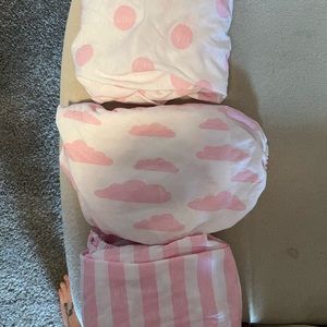 Baby girl Bassinet sheets 3 pack